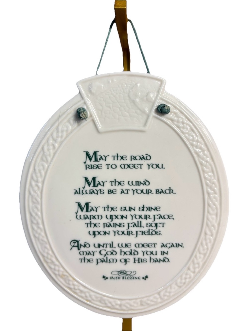 Celtic Irish Blessing Ceramic 7” Plaque May The Road Rise To Meet You Religious